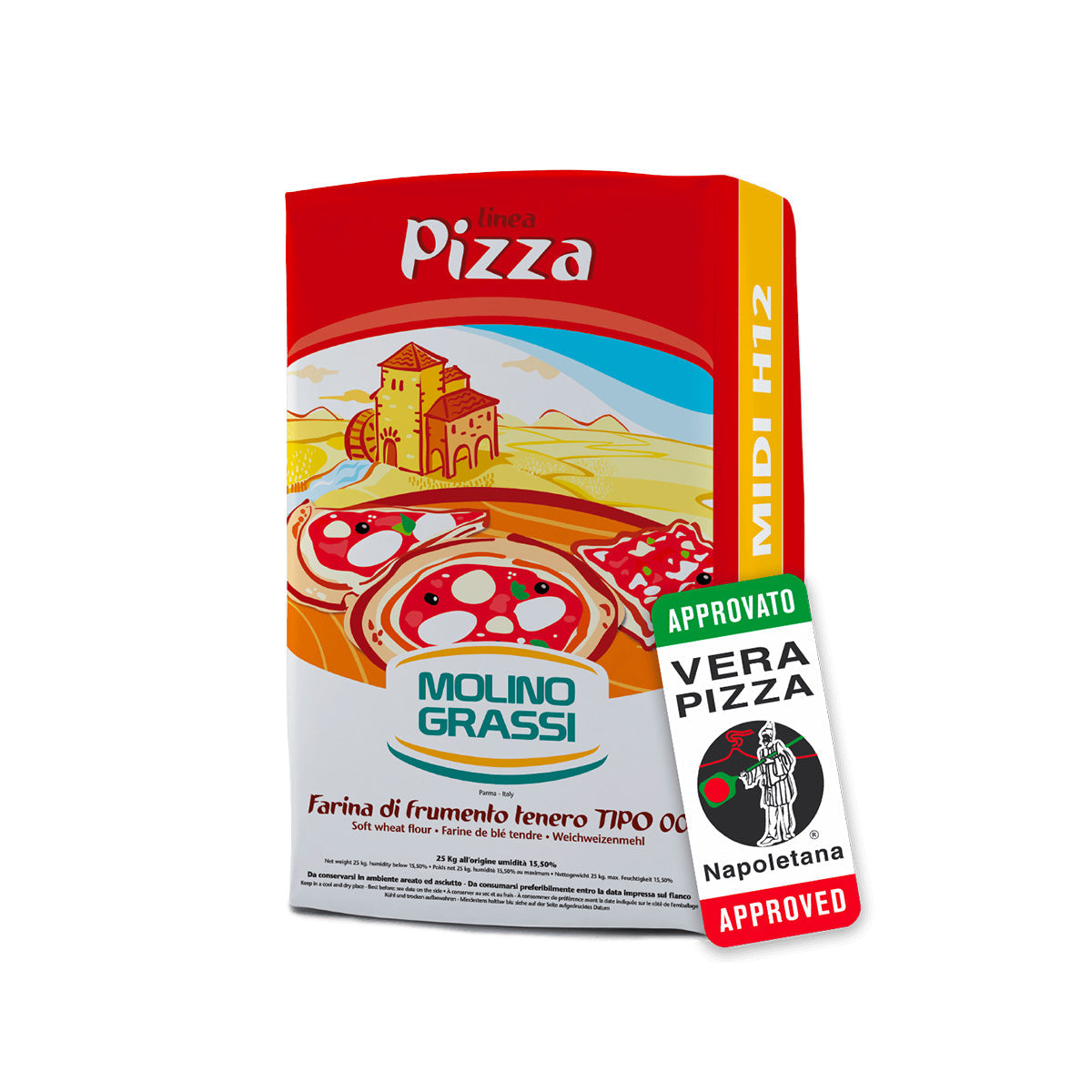 H12 Pizza Flour Soft Wheat Flour - 12Kg - Colosseum Deli