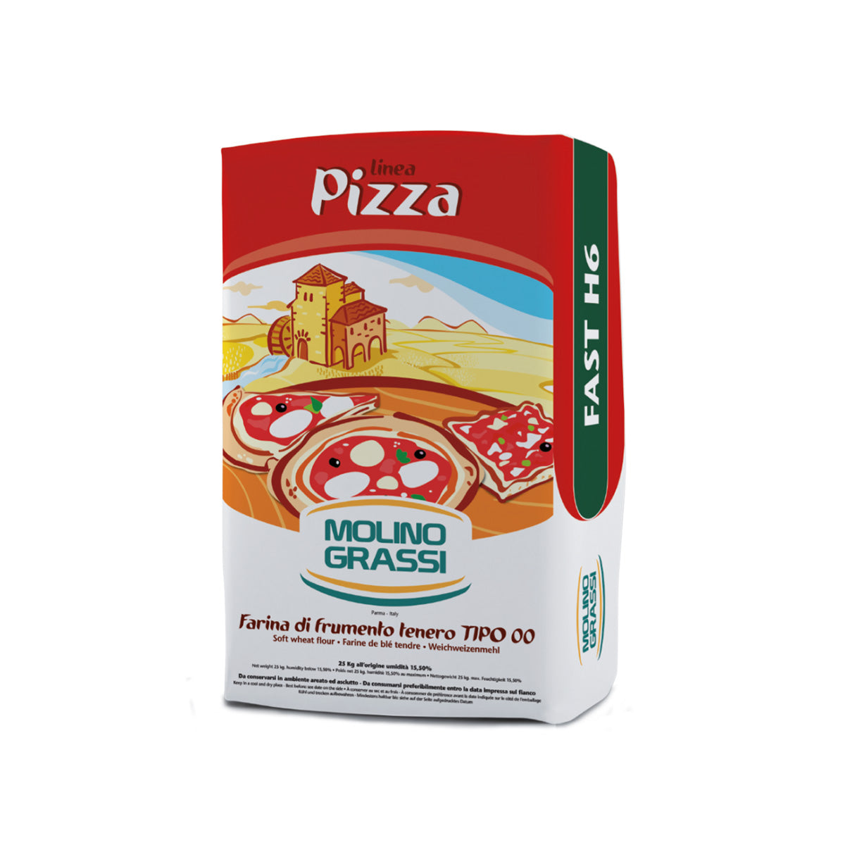 H6 Pizza Flour Soft Wheat Flour - 25Kg - Colosseum Deli